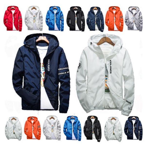 

spring autumn fashion korean version long sleeve hooded outerwear designer casual with pocket sports coats man slim zipper jacket, Black;brown