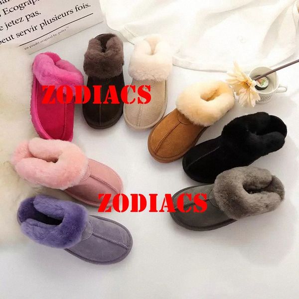 

2022 wgg designer australian classic wgg 5125 boots warm cotton slippers men women slippers cowhide baotou dlippers snow boots christmas gif, Black