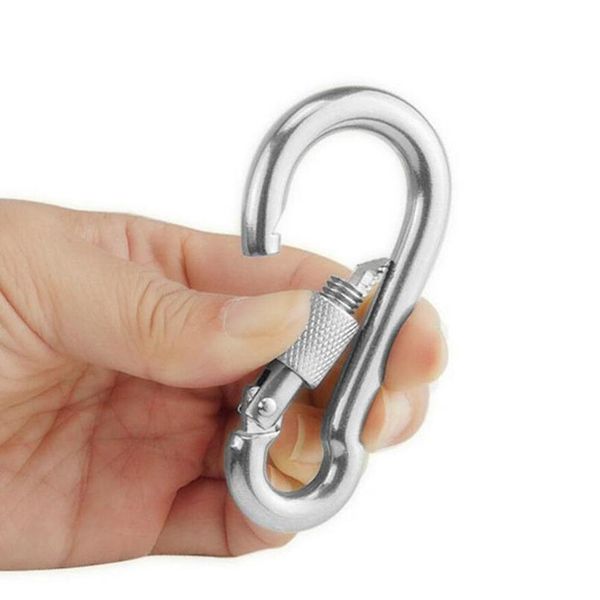 

outdoor carabiner 4pcs large small galvanised carabiner clip heavy duty screw lock eye carabi jllfnp