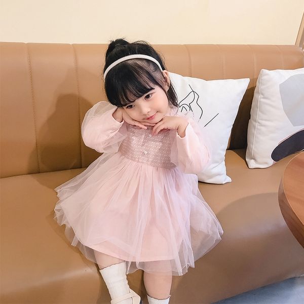 

ins small fragrance girl dress 2020 dresschildren's autumn new children's simple dress small wave of children w6skd, Black;gray