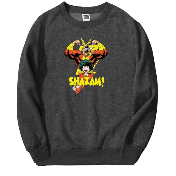 

my hero academia japan anime men's all might deku sweatshirt hoodies pullover fleece shazam funny streetwear harajuku sweatshirt sqcjwj