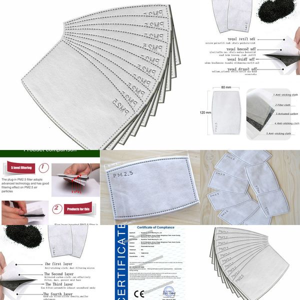 

filter pm2.5 anti replaceable 10/30/50/100pcs 5 layers protective haze filters for windproof mo