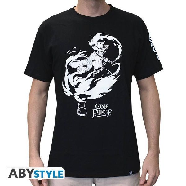 

abystyle one piece ace man ss black basic taglia:medium harajuku fashion classic unique sport sweatshirt hoodie t shirt