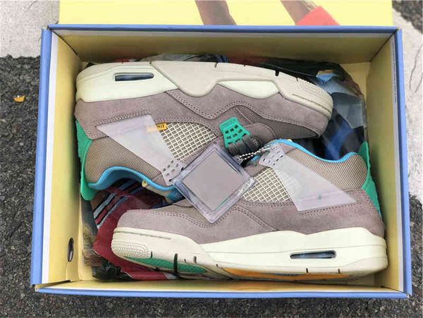 

c080520 2022 authentic union 4 taupe haze jumpman 4s athletic shoes 30th anniversary men blue fury khaki roma green desert moss turquoise da