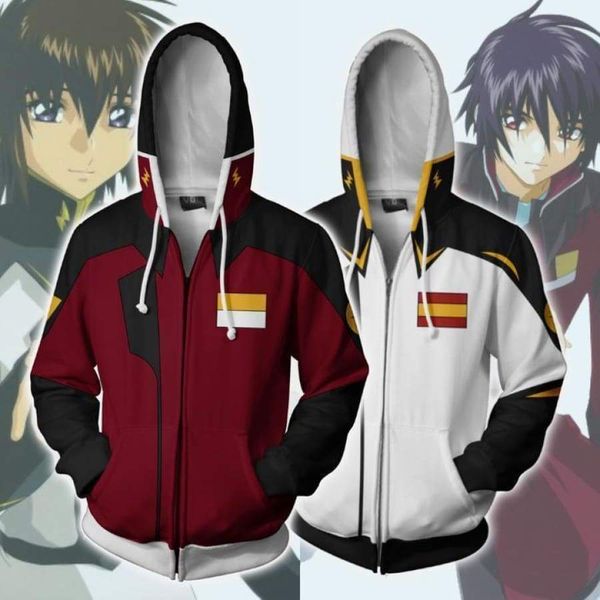

3d printed sweatshirts cosplay zip sweatshirt battle suit hooded jackets uniforms, Black