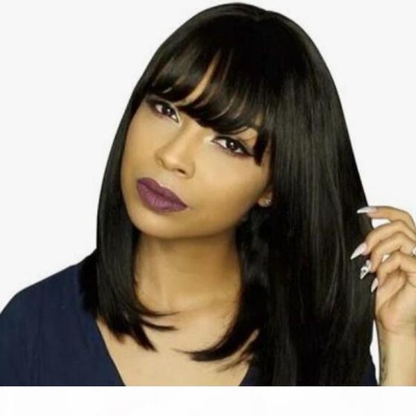 

human hair wigs bob wig human hair for black women brazilian straight human hair wigs dorisy non remy 10-16 inch, Black;brown