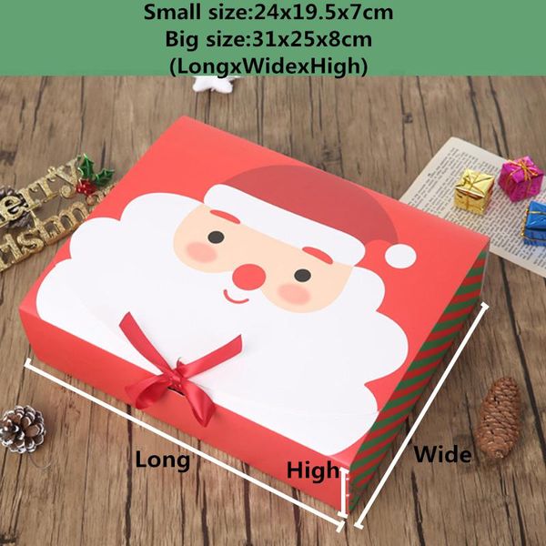 

stobag красный зеленый рождество печенье упаковка подарков бумажная коробка для birthday party cake шоколад конфеты ручной работы держатели