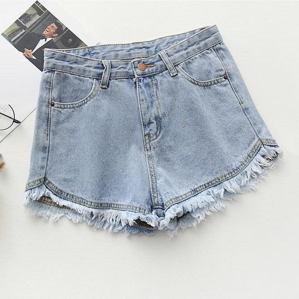 

short jeans for women tassel denim shorts women bottoms female high waist shorts jeans feminino large size 7 colors1, White;black