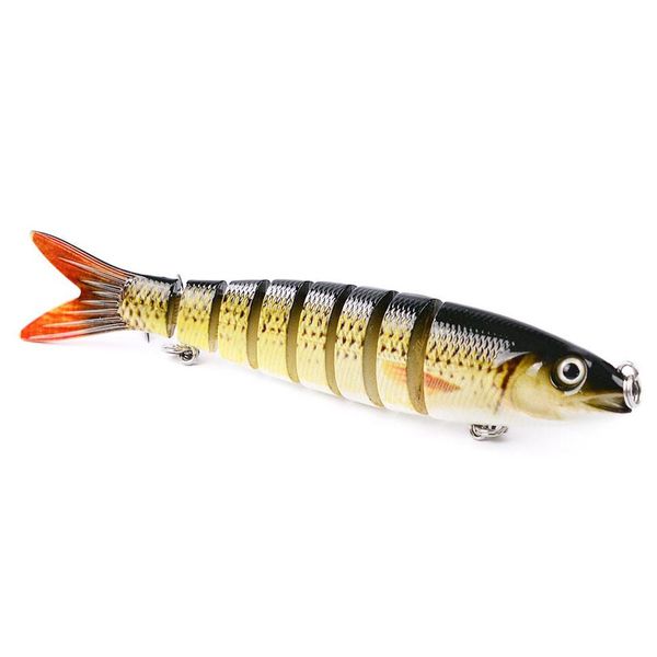

1pcs 13cm 19g fishing wobblers 8 segments swimbait crankbait fishing lure bait with artificial hooks 12 color pesca cebo bbyqsl alice_bag