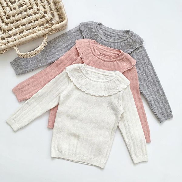 

прекрасные принцессы стиль детских пуловеры топы осени дети пальто девочка с длинным рукавом вязание пуловеры свитер sqclbs bbgargden, Blue