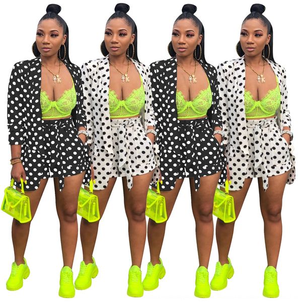 

3h1qw d9165 women's polka dot printed long sleeve two piece and set d9165 women's polka dot printed long sleeve two piece shorts a, White