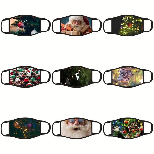 

claus deer cartoon santa claus mask christmas tree mask printed cartoon reusable ear santa christmas anti-dust face hook washable srwj
