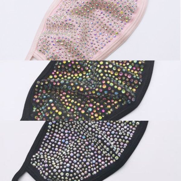 

women face washable protective vsxxn mask bling bling diamond mask 6 pm2.5 fashion dustproof p758 reusable masks colorful rhines dhl mo otjs