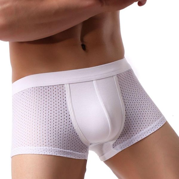 

men's solid color bulge pouch low rise breathable underwear under boxers, Black;white