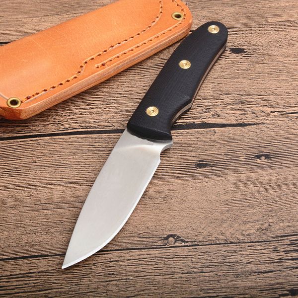 Yeni Survival Düz Bıçak AUS-10 Damla Nokta Saten Blade Tam Tang G10 Kolu Açık Küçük Avcılık Sabit Bıçak Bıçaklar