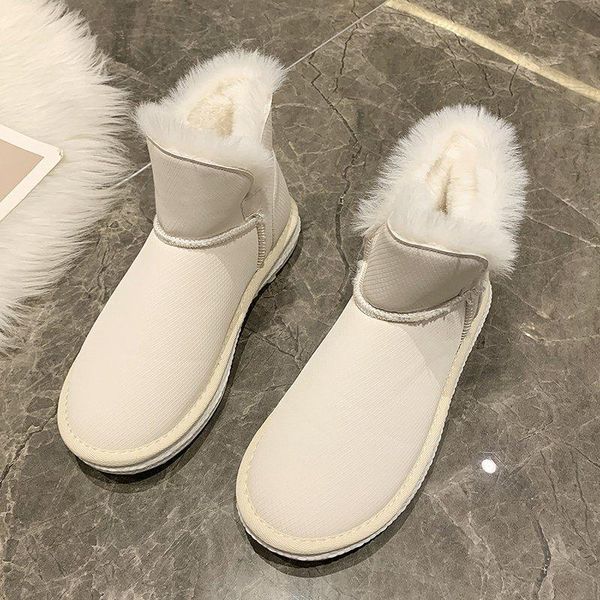 

female cotton padded women comfortable flat heels ankle boots warm winter shoes dropshipping new fashion thick plush snow boots, Black