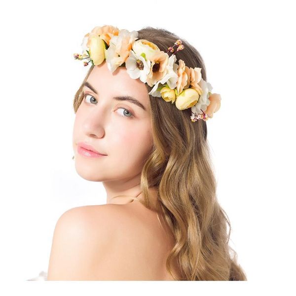

bride wedding flower wreath bridesmaid children girl flower crown adjustable baby headdress p studio jewelry flower jllygv
