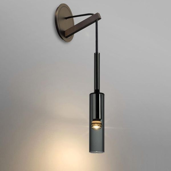 

luxury all copper k9 crystal wall lamp nordic simple wine bottle shape creative led wall light bedroom bedside stairs sconce