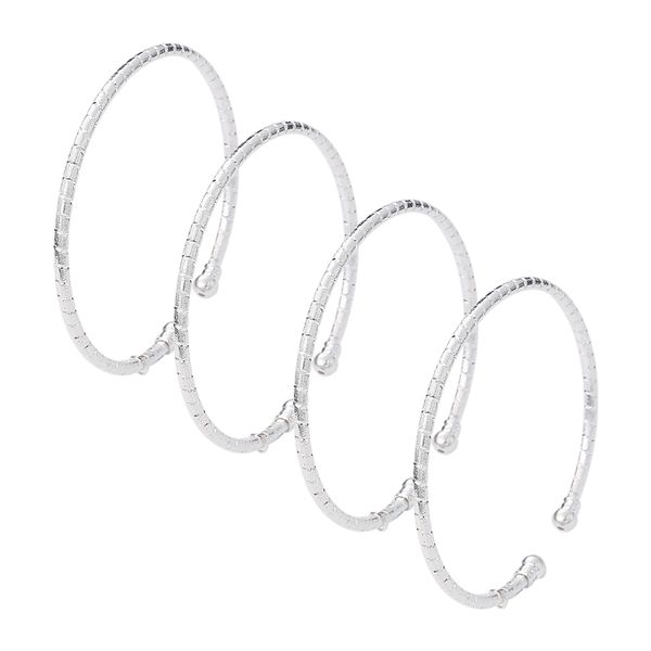 

silver plated fashion personality engagement bracelet cuff bangles for women wedding jewelry, White