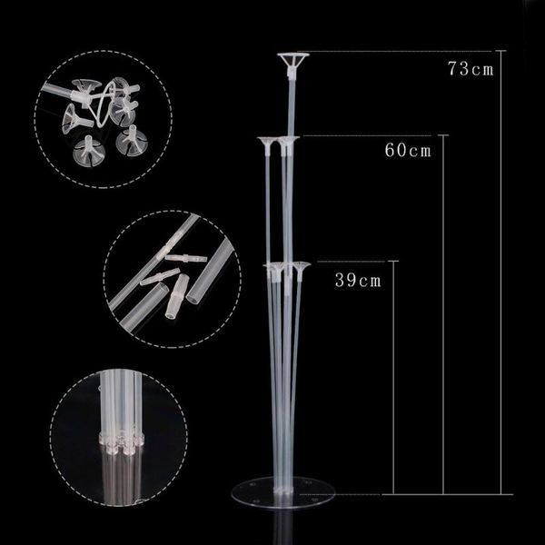 

party decoration 1set 73cm birthday balloon stick diy decor latex foil table floating supporting rod ballon holder