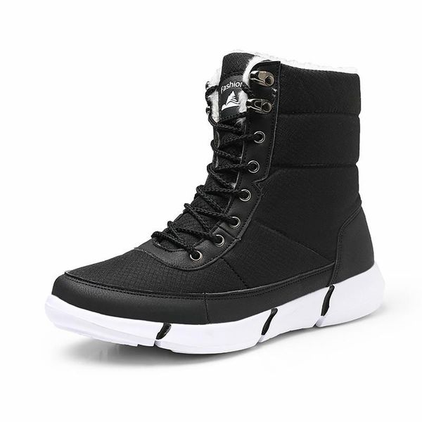 

outdoor 2020 fashion new 2020 men shoes footwear hiking ankle men safety shoes boot non slip snow boots warn winter classic, Black