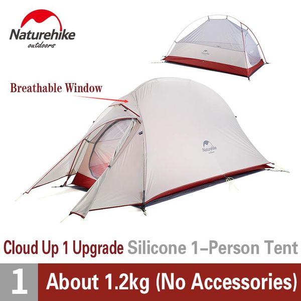 

naturehike upgraded cloud up tent 20d/210t outdoor single person ultralight camping tent travel portable camp hiking equipment
