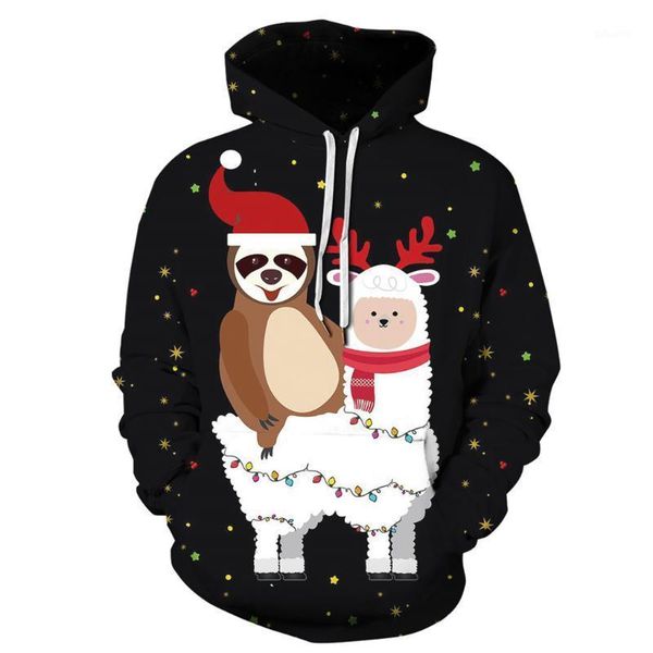 

sweatshirt men's sweatershirt me christmas fun ugly 3d print hoodies men sweatshirt mens hoodies 20201, Black