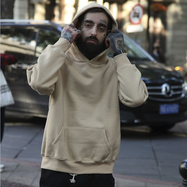

brand hoodie streetwear hip hop khaki black green pink hooded hoody mens hoodies and sweatshirts size s-xxl kg-162
