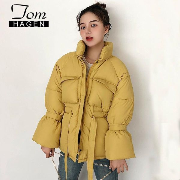 

women jacket and coat winter warm korean fashion black down jacket female thick parkas lantern sleeve casual sweet down coat