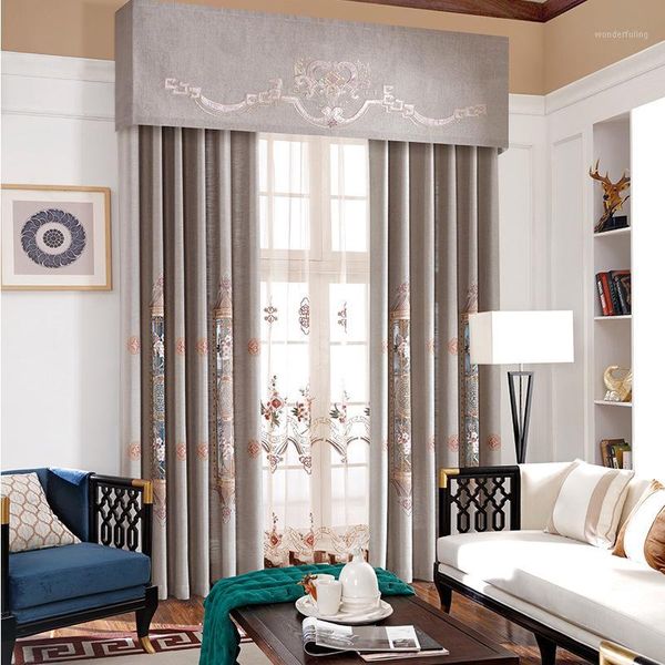 

new chinese sunshade cotton and linen shade curtains for living dining room bedroom.1