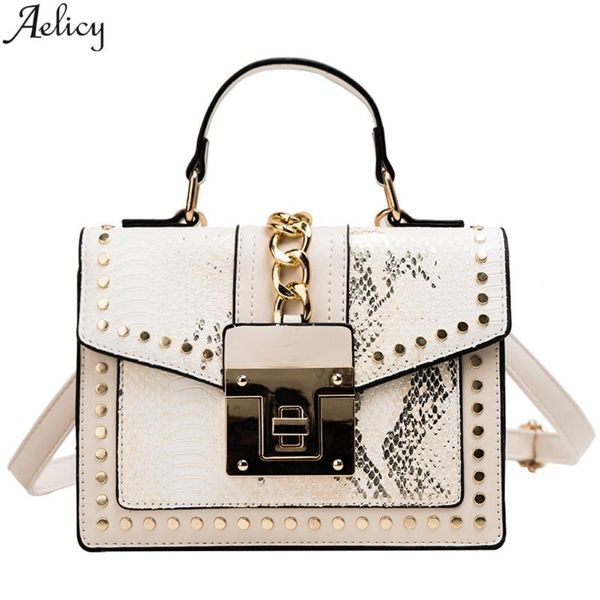 

aelicy fashion lady serpentine rivet messenger bag retro banquet shoulder bag business handbag bolso serpentina de remache