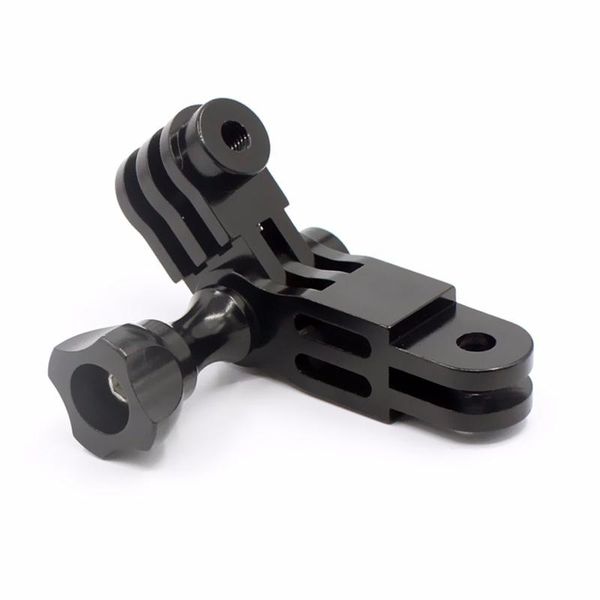 

cnc aluminium alloy three-way pivot arm mount adapter for hero 1 2 3 3+ 4 5 session/ yi/sj/gitup sport camera black