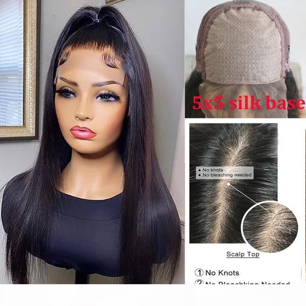 

hesperis 5x5 scalp lace front wig pre plucked remy brazilian human hair wigs straight 4x4 lace closure wig glueless, Black;brown