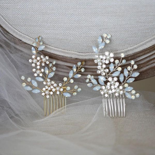 

gold and silver color bridal small hair comb accessories crystal headpiece for women wedding hair ornaments, Golden;silver