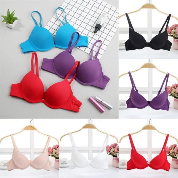 

super push up bra for small breast young girl bra lady women support chest lovely gather1, Red;black