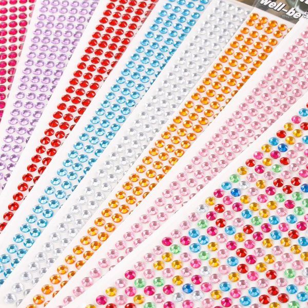 

gift wrap 504pcs/sheet 6mm loose rhinestone sticker round flatback acrylic stickers self-adhesive paste diy nail art phone case decoration1