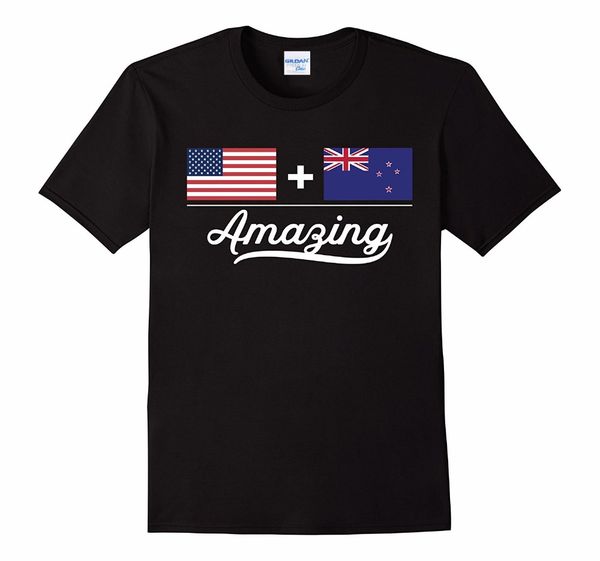 

men tees summer fashion new create your own shirt american + new zealand = amazing flag tee shirt sale sport hooded sweatshirt hoodie