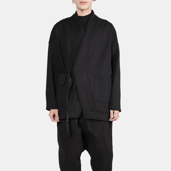 

s-6xl 2020 new men clothing hair stylist fashion lace up suit coat plus size stage costumes1, White;black