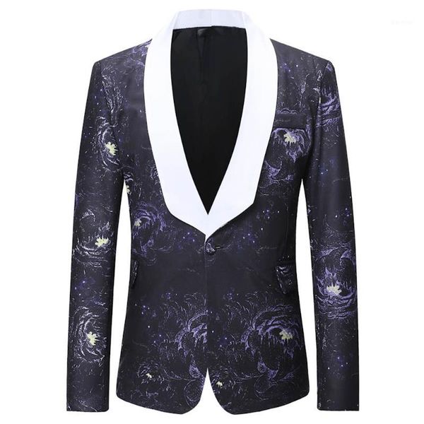 

slim bleiser masculino 2019 spring casual fit floral suit mens flower blazer party dress outfit pantalon trendy blaser masculino1, White;black