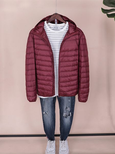 

ultra light autumn 2020 winter duck down coat for puffer jacket men big size doudoune homme kj2522, Black