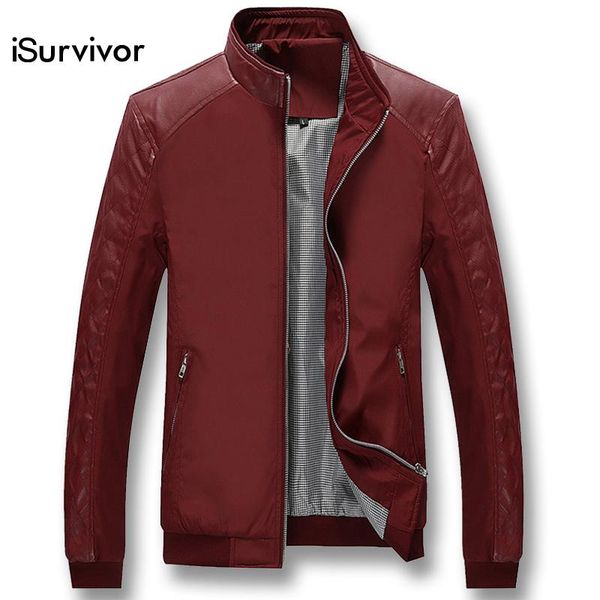 

isurvivor 2021 men spring autumn jackets and coats jaqueta masculina male casual fashion slim fitted zipper jackets hombre men, Black;brown