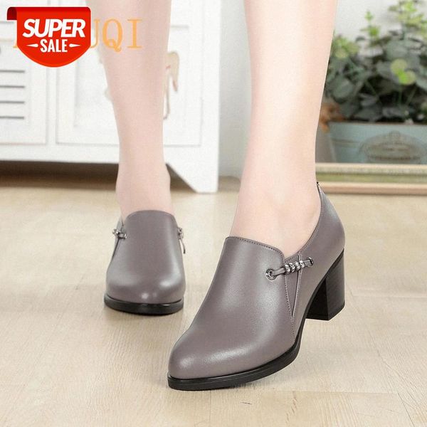 

aiyuqi 2020 autumn genuine leather women office shoes high-heeled women dress shoes big size 41 42 43 party #gj8g