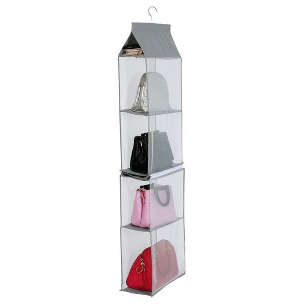 

multifunction hanging handbag organizer removable closet wardrobe large capacity household storage bag non woven fabric