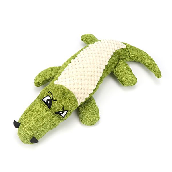 

phonation plush dog toys simulation crocodile linen splicing pets interactive toy animal chew supplies 29cm red green blue 7 5bh g2