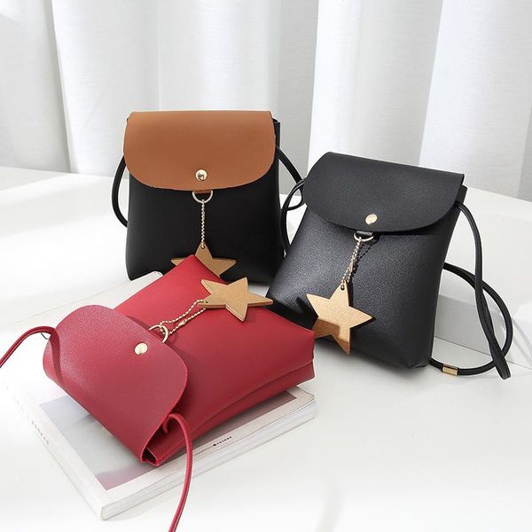 

luck star messenger bag handbags women designer small phone bags mini cute solid color shoulder bag cross body phone handbags