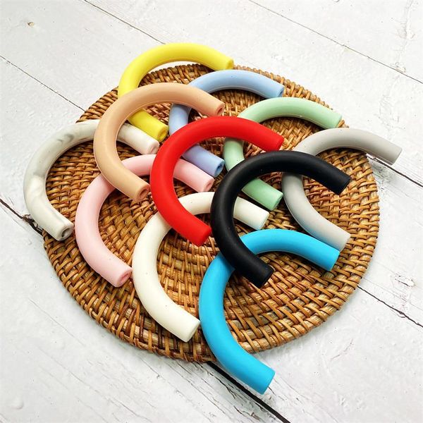 

5pcs baby silicone u type for teether teething toys colorful handmaking diy necklace accessories