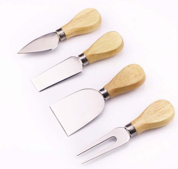 

new stainless steel cheese knife oak handle cheese butter pizza cutter ch bbyitz packing2010