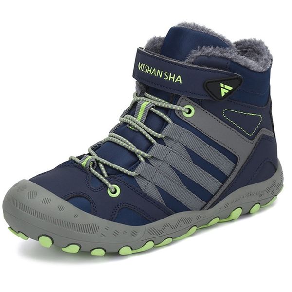 

winter kids boots children leather shoes boys snow shoes toddler boots flat shoes ankle boots for girls bota infantil neve 201128, Black;grey