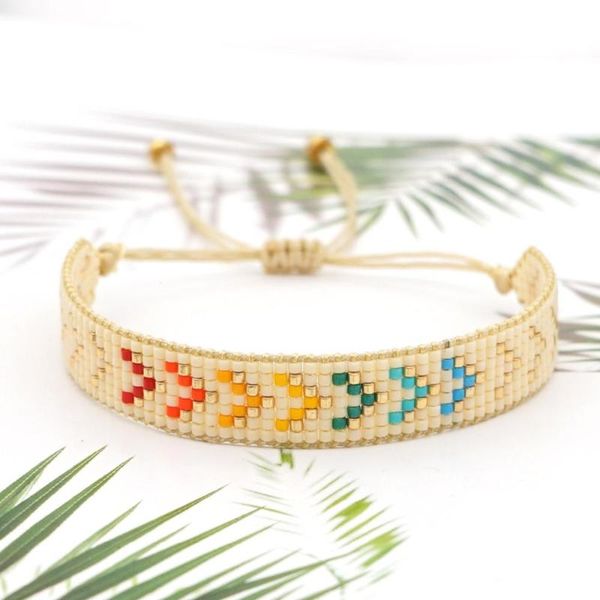 

beaded, strands go2boho miyuki bracelet 2021 designer pulsras arrow pattern bracelets adjustable jewellery hand made woven jewelry wholesale, Black