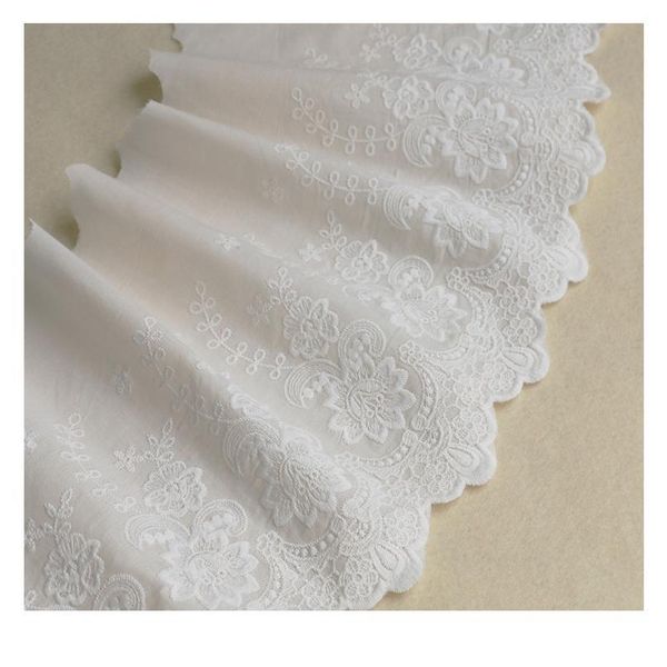 

eter/pack 21cm beige-white cotton embroider lace cloth sewing ribbon lace fabric accessories x196 eter/p jlliaa